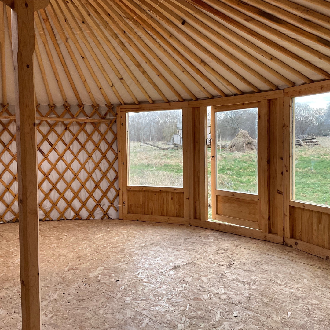 Nieuwe model | 2 Extra ramen die openen blank hout | 5x wanden