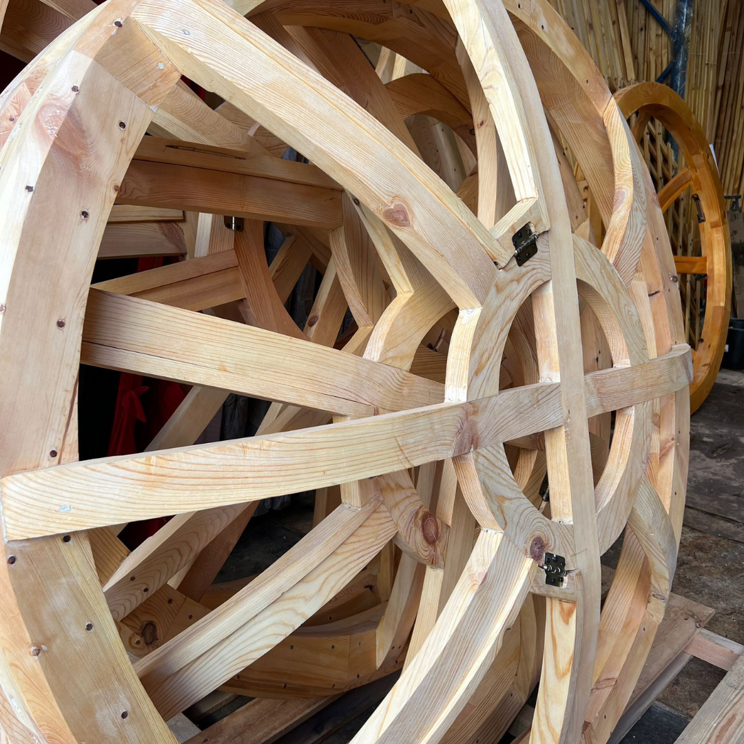 Nieuwe model | 2 Extra ramen die openen blank hout | 5x wanden